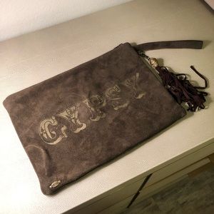 RARE SPELL GYPSY leather pouch clutch laptop case